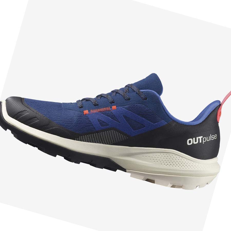 Tenis Senderismo Salomon OUTPULSE GORE-TEX Hombre Azul Marino | MX 3580JPQ